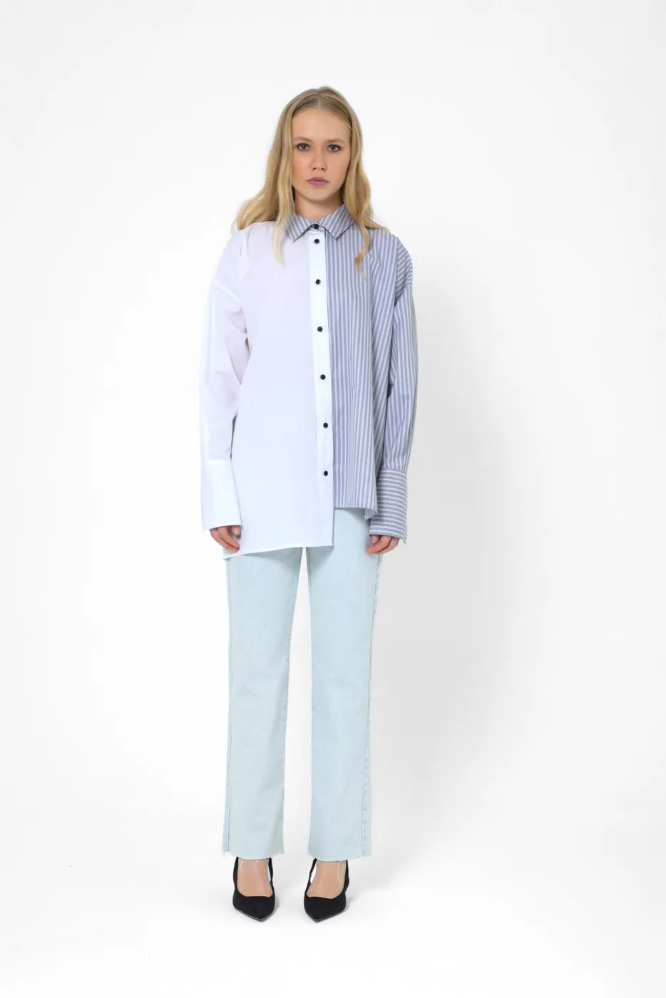 Hybrid Striped Button Up Shirt